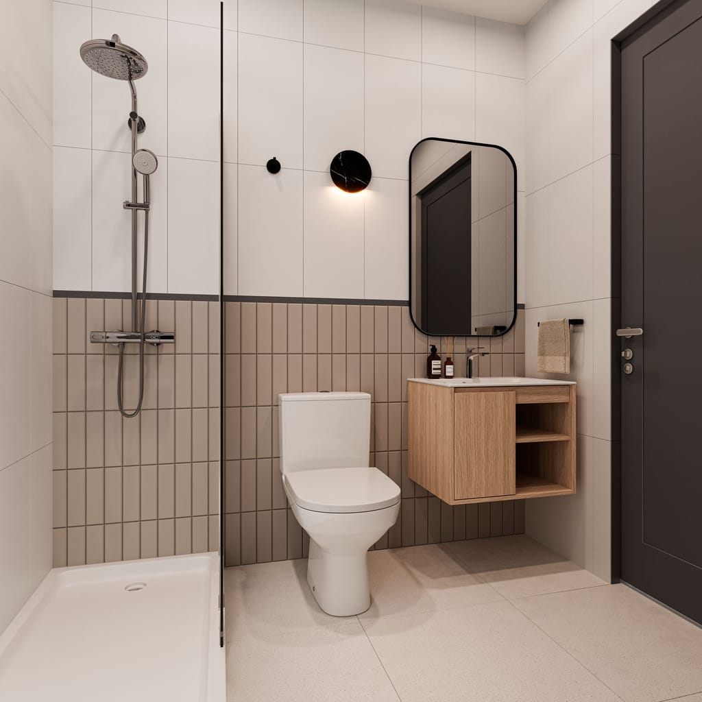 Interior departamento 202 — Baño